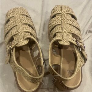 wild fable Cream Woven Fisherman Sandals